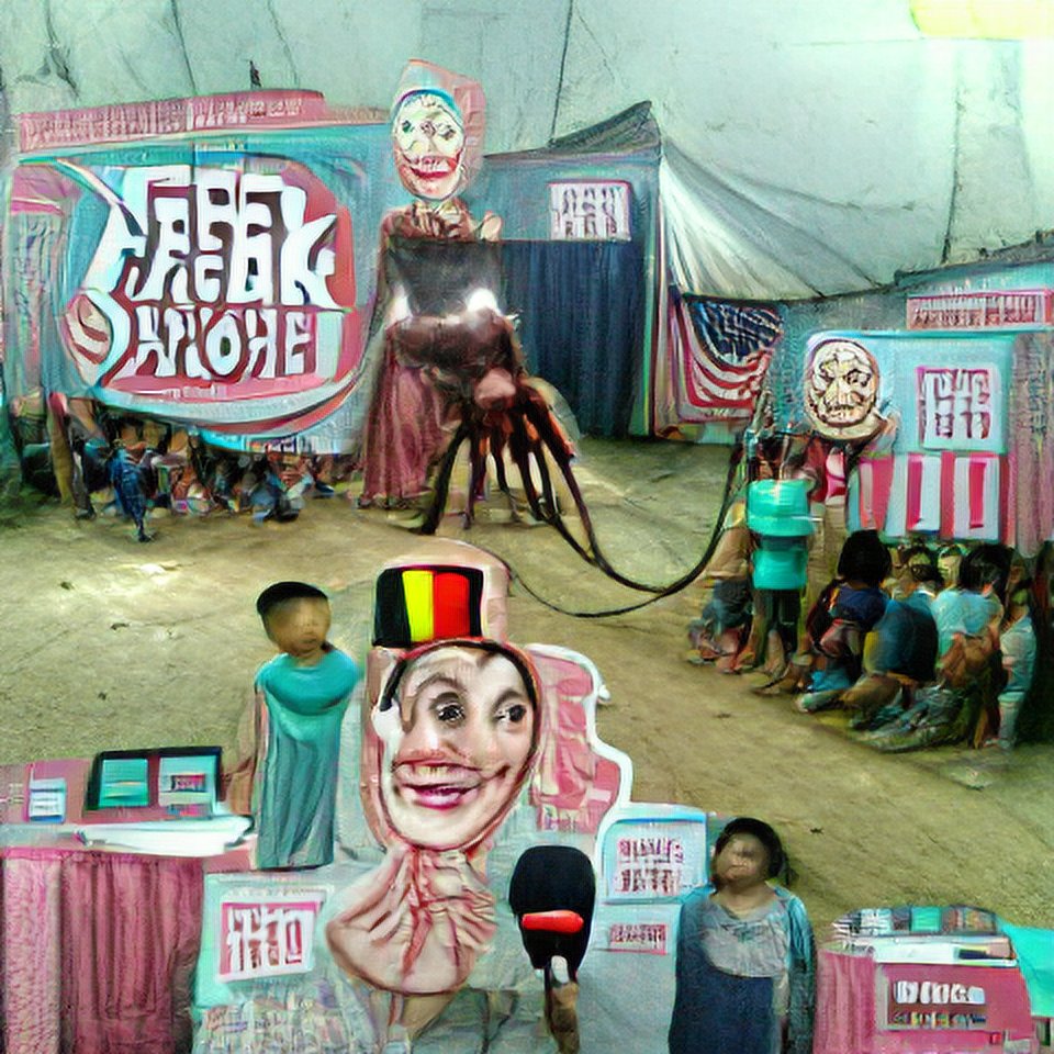 Dubleau's tweet photo. Interactive freakshow
~
#interactive #freakshow #ai #aiart #gan #vqgan #clip #lofi #machinelearning #poetry #digital #art #digitalart #generativeart #neuralart #dubleau #debesturing https://t.co/GrSkkzLkXD