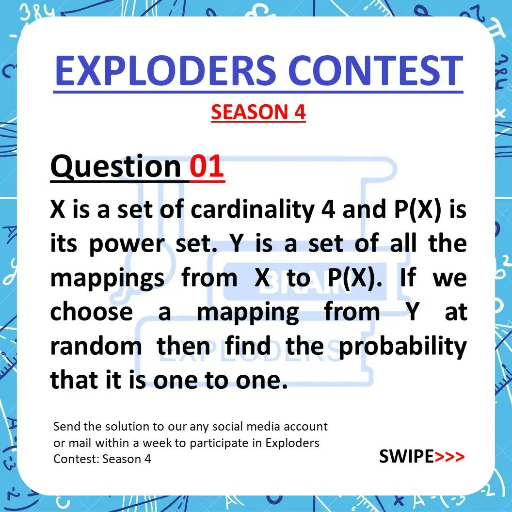 BrainExploders's tweet photo. Hello everyone, here is our Ist question of season 4, so send me ur solution. We'll feature your name in the video if your solution will be correct &amp; fastest, and if ur solution will not be fastest, don't worry, we'll give you shoutout in the comments

#Math #mathematics #contest https://t.co/l39g3RvSiw