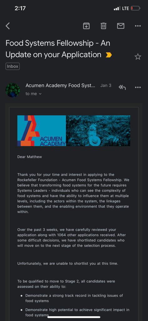 matthew_smart_'s tweet photo. My frist ‘No’ for the year but my ‘Yes’ awaits me by God’s grace. 🙏🏽
I’ll be updating my bio as Matthew Smart ‘Something important’ Fellow 2022/2023 cohort.
I’ve spoken it into existence, Lord!
#WeMove
#SelfDevelopment
#TeamStrides
#LearnWithEben https://t.co/gBfzl6PYac