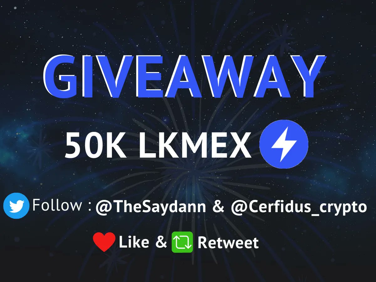 TheSaydann's tweet photo. Petit #Giveaway pour retrouver de l'espoir dans ce marché rouge sang 📉!

50K $LKMEX à gagner !

❤Like ce tweet
🔁Retweet
🔔Follow @TheSaydann &amp; @Cerfidus_crypto
 
👥Tag 3 amis en commentaire

Tirage le 25 janvier à 20h ⏳ https://t.co/4evYNHxLkl