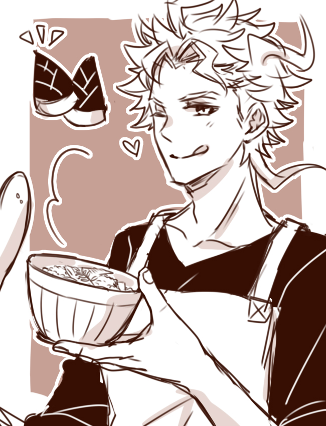 「たけのこご飯、おかわりたくさんあるからね♡」 