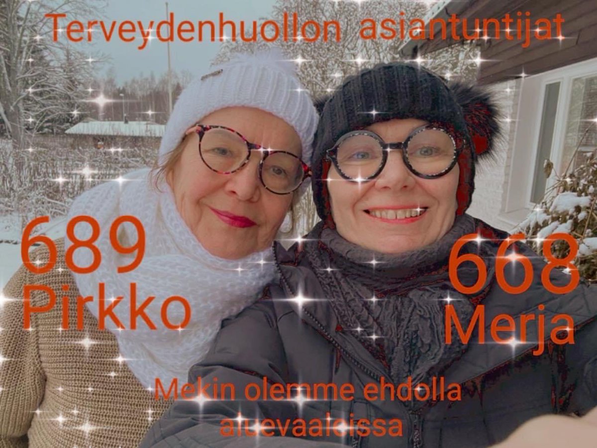 LitmanenM's tweet photo. Meidän tavoitteenamme on toimiva perusterveydenhuolto. Sydän on punainen ja vasemmalla. Pirkko Ranki, lääkäri ja Merja Litmanen, sairaanhoitaja https://t.co/jKfsrKklKs