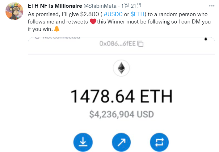 moeneyisAll's tweet photo. some idiots follow and retweet look at this same wallet address. 
retweet and show your followers. Never believe monkey! https://t.co/1EbvWGj5fU