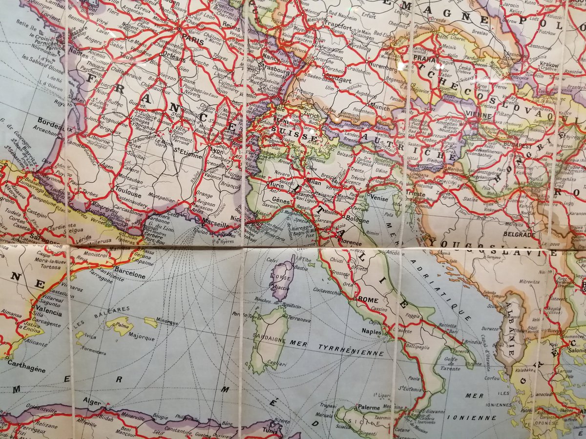 storia1911's tweet photo. #Orientexpress #Libyanwar 1911-12
In echo, photos of the exhibition "Orient-Express &amp; cie entre histoire et mythologie" presented last summer at @rencontresarles (cur. Eva Gravayat &amp; Arthur Mettetal). Map of the luxury train network of the Cie Internationale des Wagons-lits 1924 https://t.co/U7qKMwKMGU