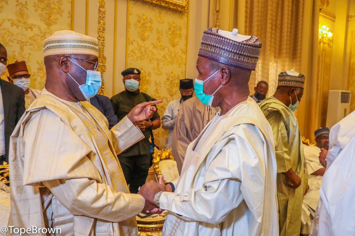 atiku's tweet image. Earlier today, I paid a condolence visit to Alhaji Dahiru Mangal in Katsina over the loss of his beloved mother and matriarch of their family, Hajiya Murja Bara&apos;u. I pray that Almighty Allah will comfort the family and grant her Aljannah Firdaus in Paradise.