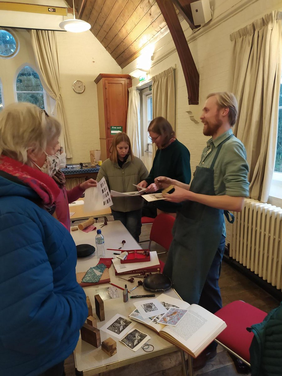 WiltshireMuseum's tweet photo. Enjoyable #RaviliousDownlandMan wood engraving workshop with Rob Mackenzie today. Great tutor, great results! https://t.co/Y3GZhmGu13