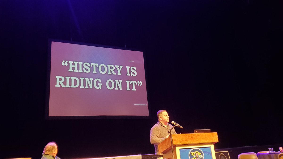 acesouthcentral's tweet photo. Kris Rowberry &amp; Pete Owens give an overview &amp; update of the @coastermuseum during #ACEwinterfest 41!  #RideWithACE #PreservationCounts @aceonlineorg https://t.co/RI8UMRzR0l