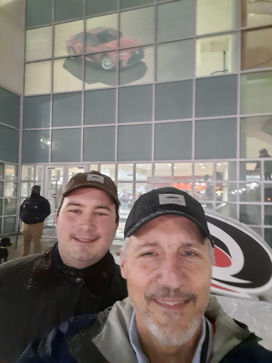 Leaving the game last night after a dominating win over one of the new york teams...rangers.  Go Canes!!!