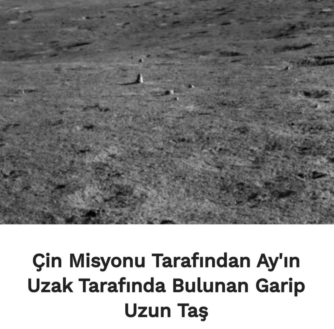 ErtanOzyigit's tweet photo. Çin Uzay Ajansı'nın Chang'e 4 misyonu 3 Ocak 2019'da Ay'ın karanlık tarafındaki Von Karman kraterin tabanında beklenmedik bir jel benzeri garip bir "yapışkan" materyalin yanı sıra dikey yerleşmiş gizemli uzun kayalar keşfettiler. https://t.co/Lskd6dGUIA