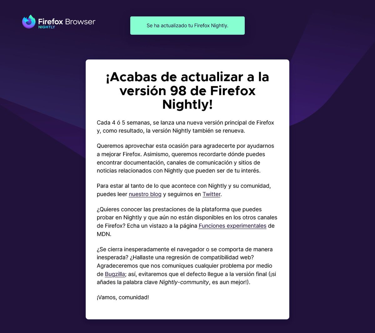 alex_mayorga's tweet photo. So you think your #shiny #new @Firefox 96 is #cool? Well, my #shinnier #newer @FirefoxNightly 98 is #cooler!
"The #Web is the #platform." @mozilla
#newFirefox
#FirefoxQuantum
#FirefoxProton
🔥🦊💗 https://t.co/SfODUvQ49q