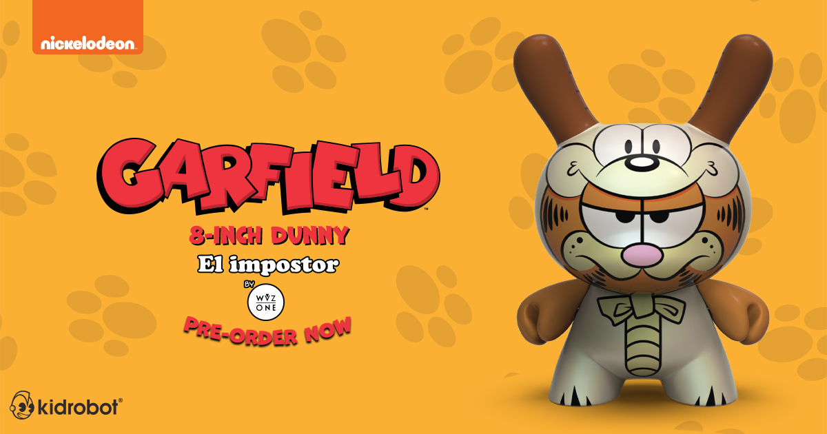 Kidrobot's tweet photo. PRE-ORDER ALERT! From Seville-based WuzOne, Kidrobot's Garfield El Impostor 8" Dunny Art Figure features a flocked Odie union suit.
#wuzone #kidrobot #dunny @tristaneaton
https://t.co/wHKGqCrWdt https://t.co/aNZC6vmYtA