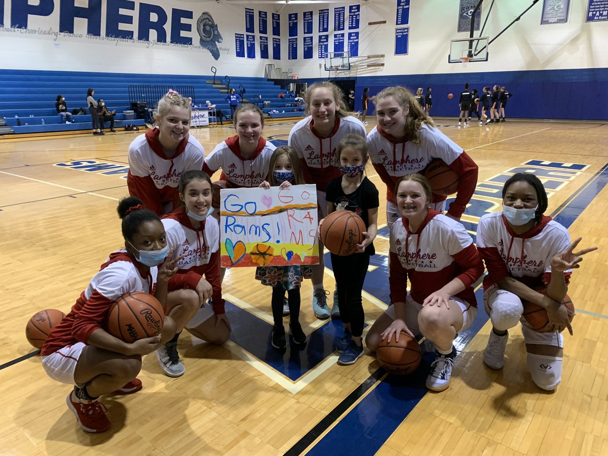 With lots of encouragement from two of their biggest fans, our Varsity team defeated Center Line 38-22 last night! 

#wearelamphere