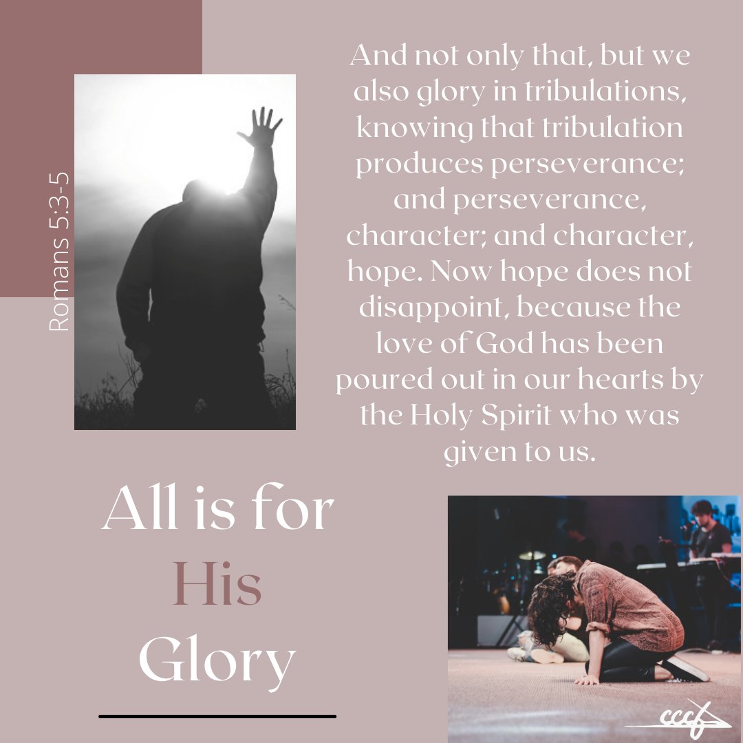 CCCFellowship's tweet photo. Count it all joy when you fall into various trials brothers and sisters! It is an opportunity for you and your faith in the Lord to grow (James 1:2-4)!
#cccfellowship #cccf #spiritualmaturity #completedevelopment #Jesus https://t.co/QIKVCXBlNv