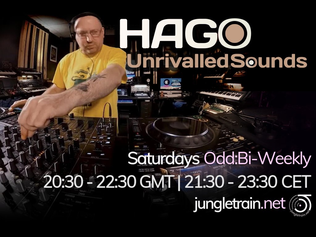 jungletrain.net welcomes @Hago__  to the family! Catch his first show tonight, January 22nd and again every other Saturday at 20:30 GMT, 21:30 CET jungletrain.net/forum/viewtopi…