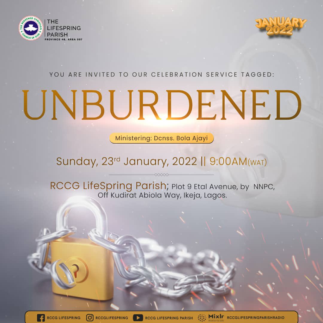 The_Lifespring's tweet photo. Jesus is the all sufficient sacrifice that came to earth to set the captives free, to break every chain from everything in our lives that is holding us back from God.

Join us this Sunday for our celebration service, as we explore the topic Unburdened. https://t.co/QLctnUvETe