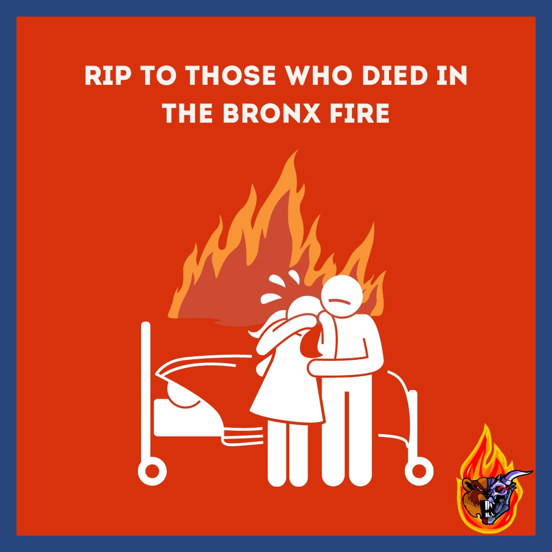 Team6636's tweet photo. Many people lost their lives during the Bronx fire and many were also injured. Please spread awareness for the lives lost and make sure you all stay safe. #Safety #RIP #BronxFire #FMB https://t.co/m1rvQBa2rt