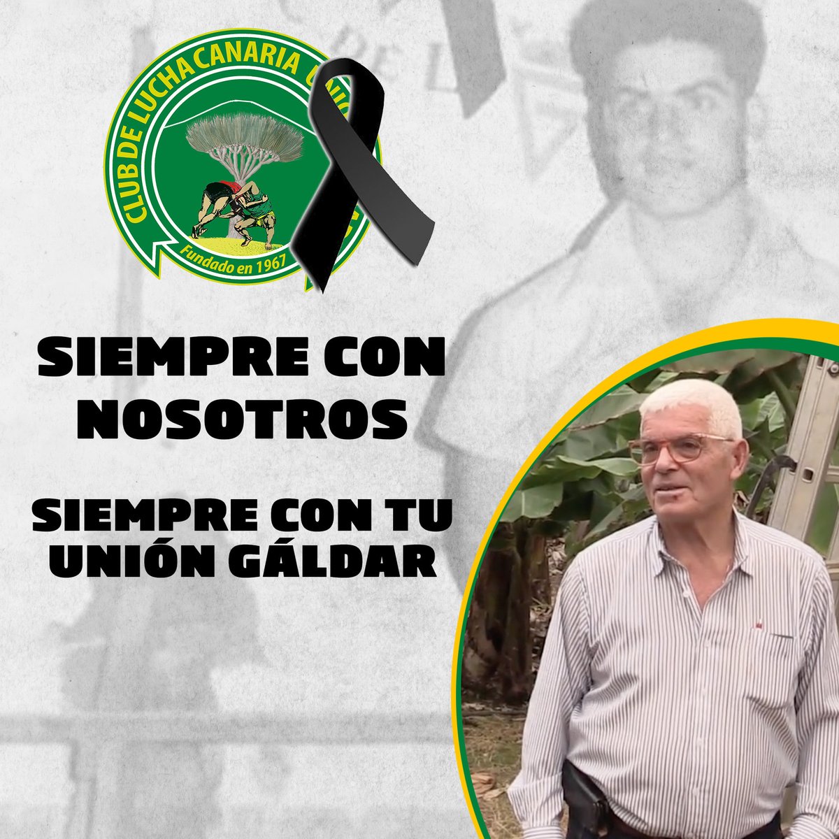 uniongaldar's tweet photo. 𝗡𝗢𝗧𝗔 𝗗𝗘 𝗣𝗘𝗦𝗔𝗠𝗘 | El BNI Unión Gáldar y toda su Junta Directiva lamentan profundamente la pérdida en el día de hoy de Juan Bolaños, ex-luchador de nuestro club y persona entusiasta de nuestro deporte vernáculo.

D.E.P. https://t.co/LOVmSDolFj