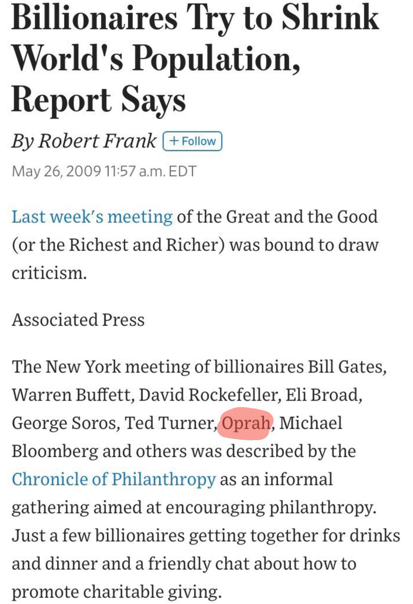 The same people who think the planet is overpopulated want to save you with vaccines.

Kill Gates and Oprah