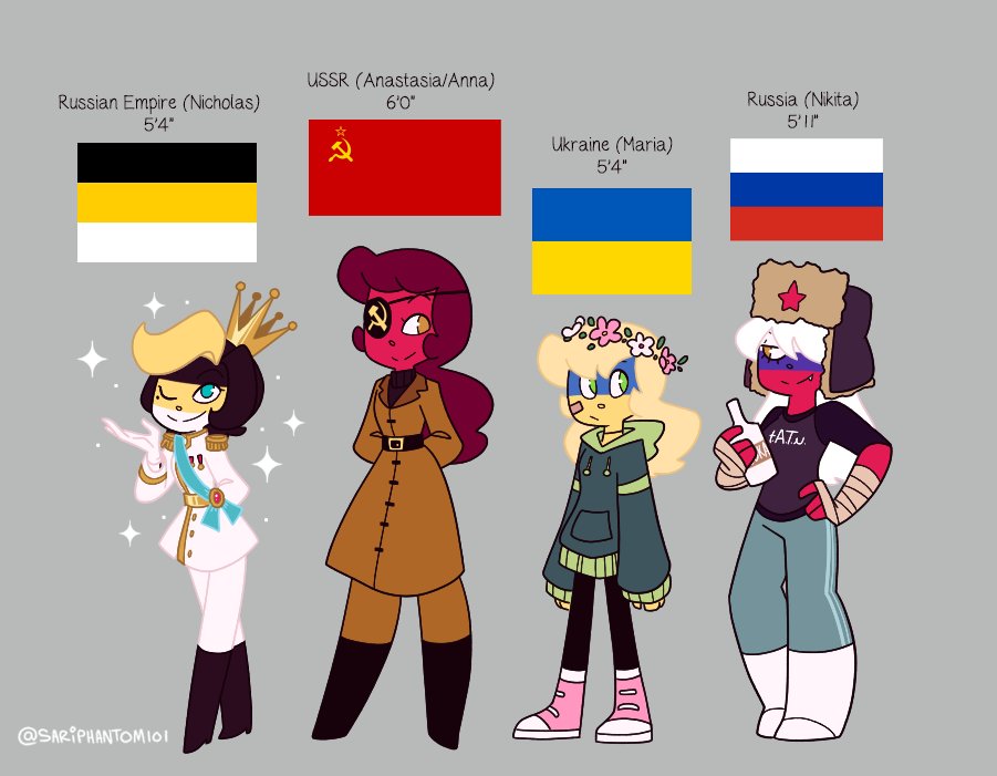 ✨𝑺𝒂𝒓𝒊✨ on X: Slight redesign of RE, complete redesign of Russia, my  version of Ukraine for the first time, and USSR pretty much stayed the  same. #CountryHumans #countryhumansrussianempire #countryhumansUSSR  #countryhumansukraine