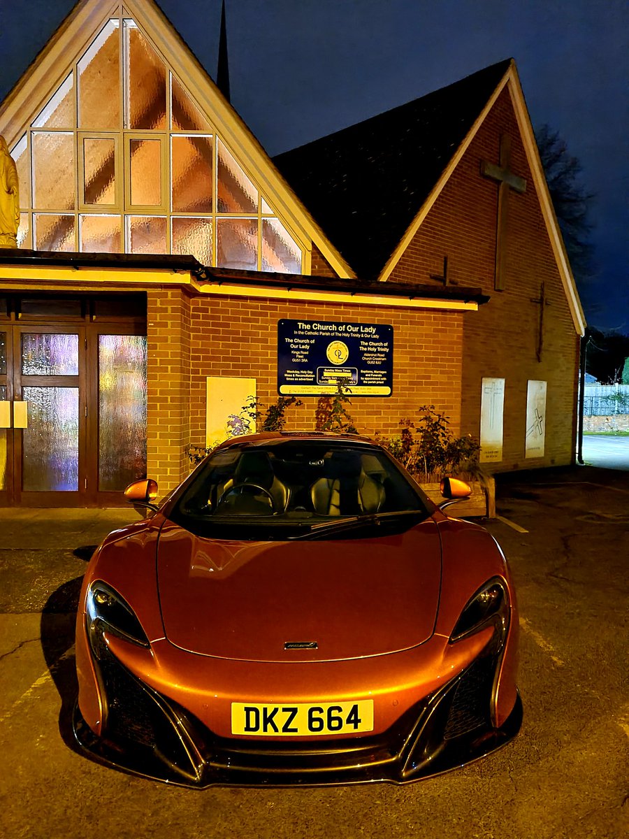 nomadicmark's tweet image. Praying for McLaren 
A few quid parked outside the local church. 
#McLaren #SuperCarSaturday
