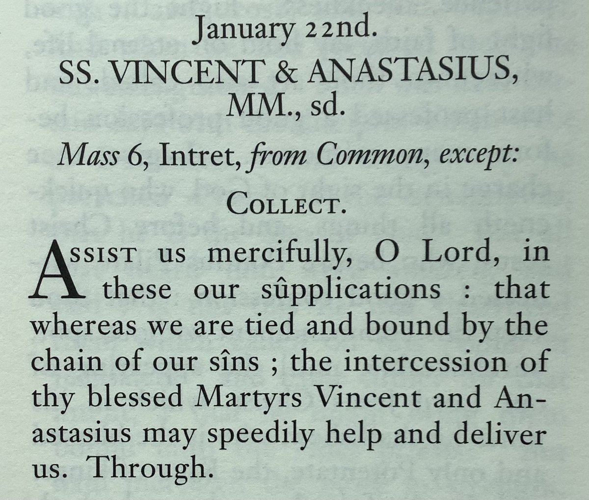 StPaulsGR's tweet photo. Feast of Saints Vincent and Anastasius, Martyrs https://t.co/BUOoltm7Vx