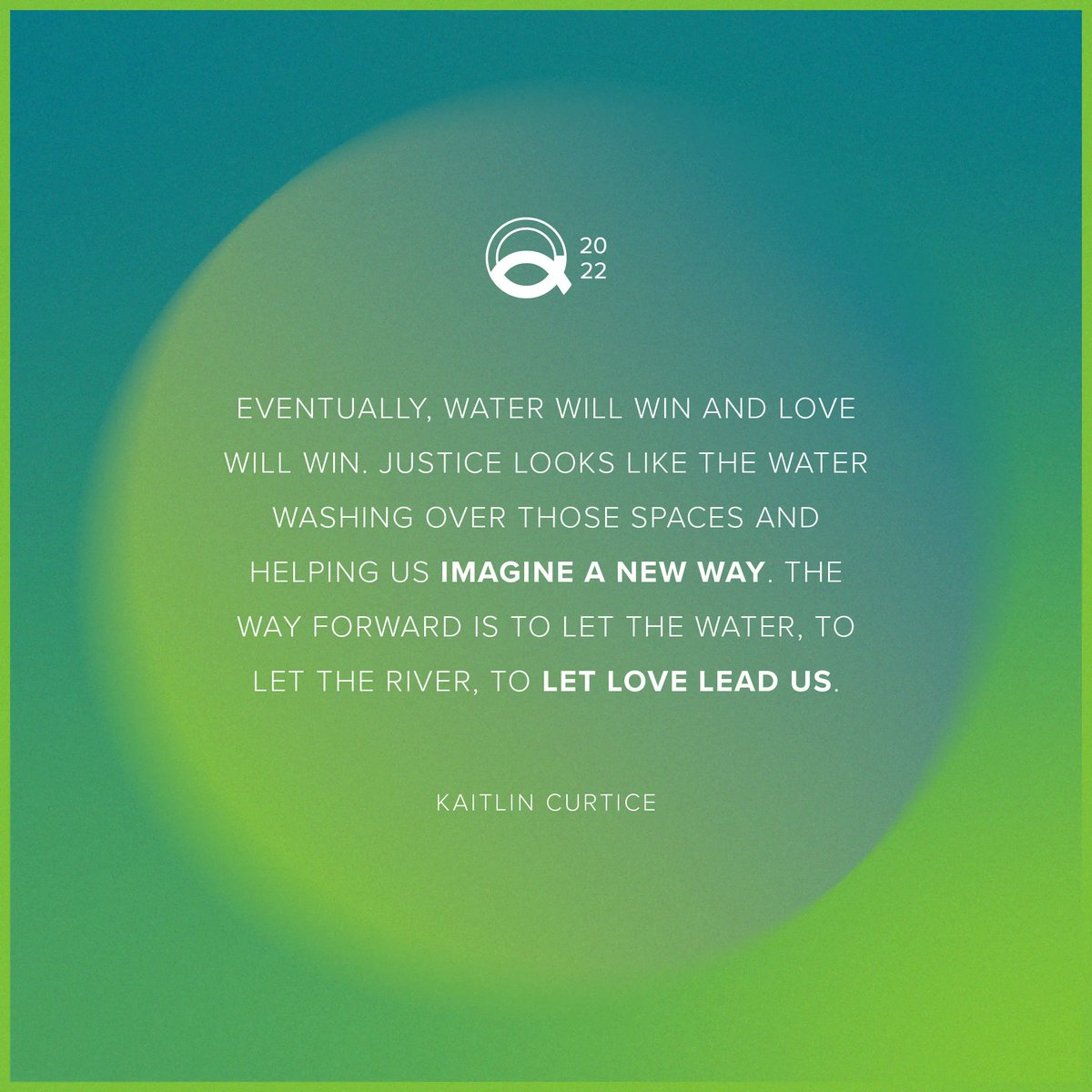 qchristianorg's tweet photo. "Eventually, water will win and love will win. Justice looks like the water washing over those spaces and helping us imagine a new way. The way forward is to let the water, to let the river, to let love lead us."

Thank you, @KaitlinCurtice, for such a rich message. #MakingAWay https://t.co/HcLiywPAu6