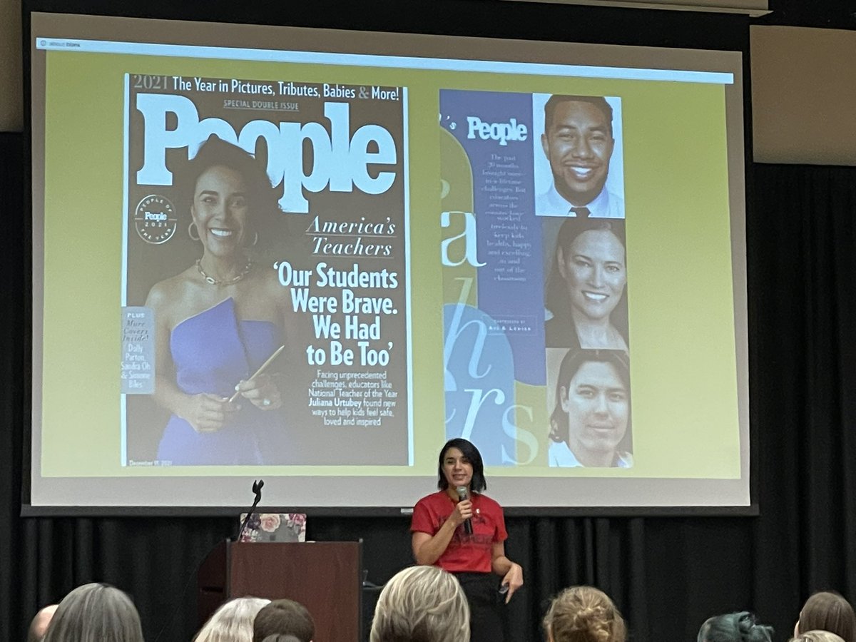 JFKCoachA's tweet photo. Being inspired by 2021 National Teacher of the Year @JulianaUrtubey3 sharing her message of giving our students a “joyous and just” education! #education #elevateeducators #NTOY21 https://t.co/EBrxFd8HIk