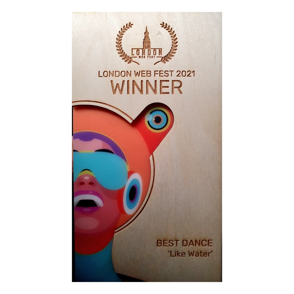 BalletBlack's tweet photo. Yesterday we had a cinema screening of #BBWaitingGame, today we taught 100+ kiddos, and in the afternoon we won an award for good old #BBLikeWater! Check out the cool award from #LondonWebFest 🤩 https://t.co/mqf0KCB8U0
