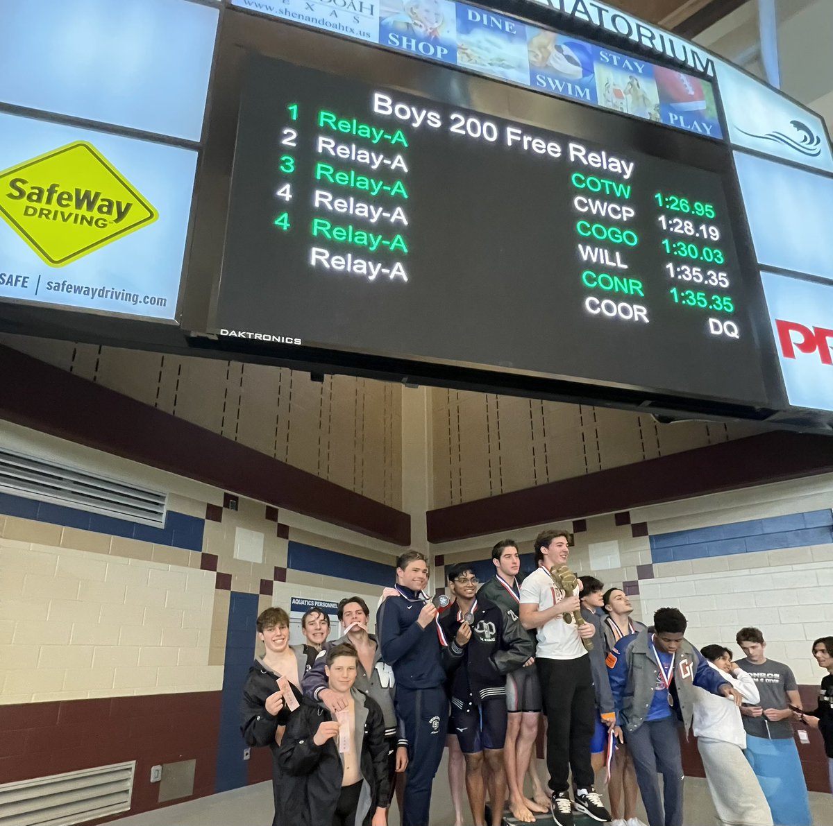 Ash_at_NASA's tweet photo. So proud of this relay!! 👏🏻👏🏻👏🏻#teamrecord @willis_swim @Willis_HS_TX @WillisSchools @jwhittbama https://t.co/NLbI1j3oLS