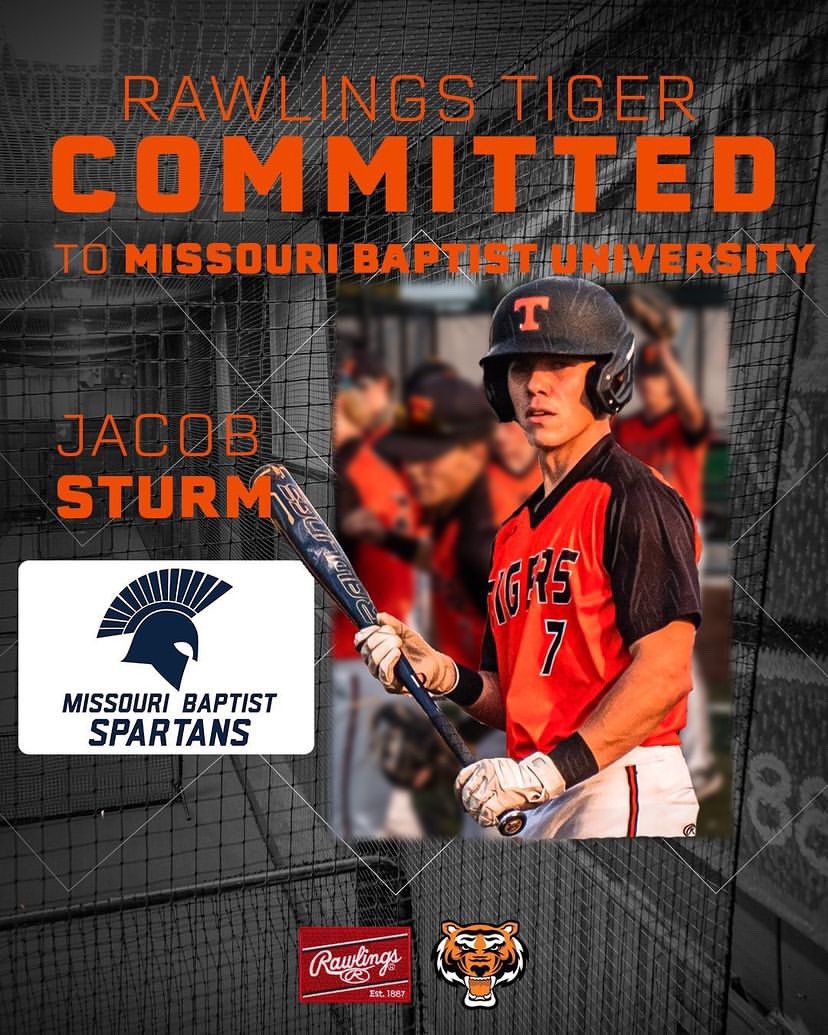 jacobsturm10's tweet photo. Excited to announce my commitment to play baseball at Missouri Baptist University. Big thanks to all my family and coaches who have helped me along the way @Rawlings_Tigers @PSouthBaseball https://t.co/SnmZc6cY1p