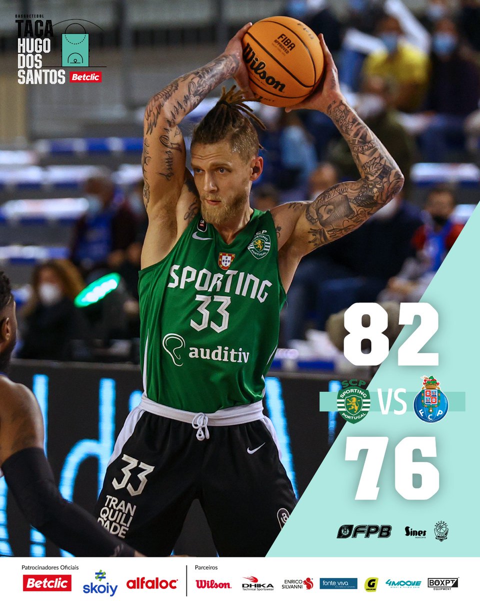 🏀 @Sporting_CP 82-76 <a href="/FCPorto/">FC Porto</a> 
🏆 𝐓𝐚𝐜̧𝐚 𝐇𝐮𝐠𝐨 𝐝𝐨𝐬 𝐒𝐚𝐧𝐭𝐨𝐬 𝐁𝐞𝐭𝐜𝐥𝐢𝐜 (Meia-final)
📍 Pav. Multiusos de Sines  
⭐ <a href="/mrdowns22/">Micah Downs</a> (19pts, 5res, 2rb)
📊 bit.ly/3FRKKNE

#SomosBasquetebol #TaçaHugoDosSantos