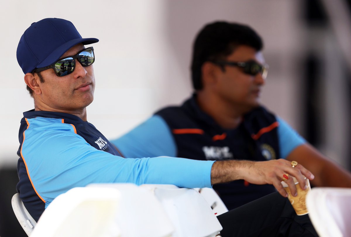 BCCI's tweet photo. A Very Very Special personality in the India U19 dugout! 😎  

@VVSLaxman281 | #BoysInBlue | #U19CWC | #INDvUGA 

Follow the match ▶️ https://t.co/7xCHB938Wc https://t.co/KbSOEeSyrd