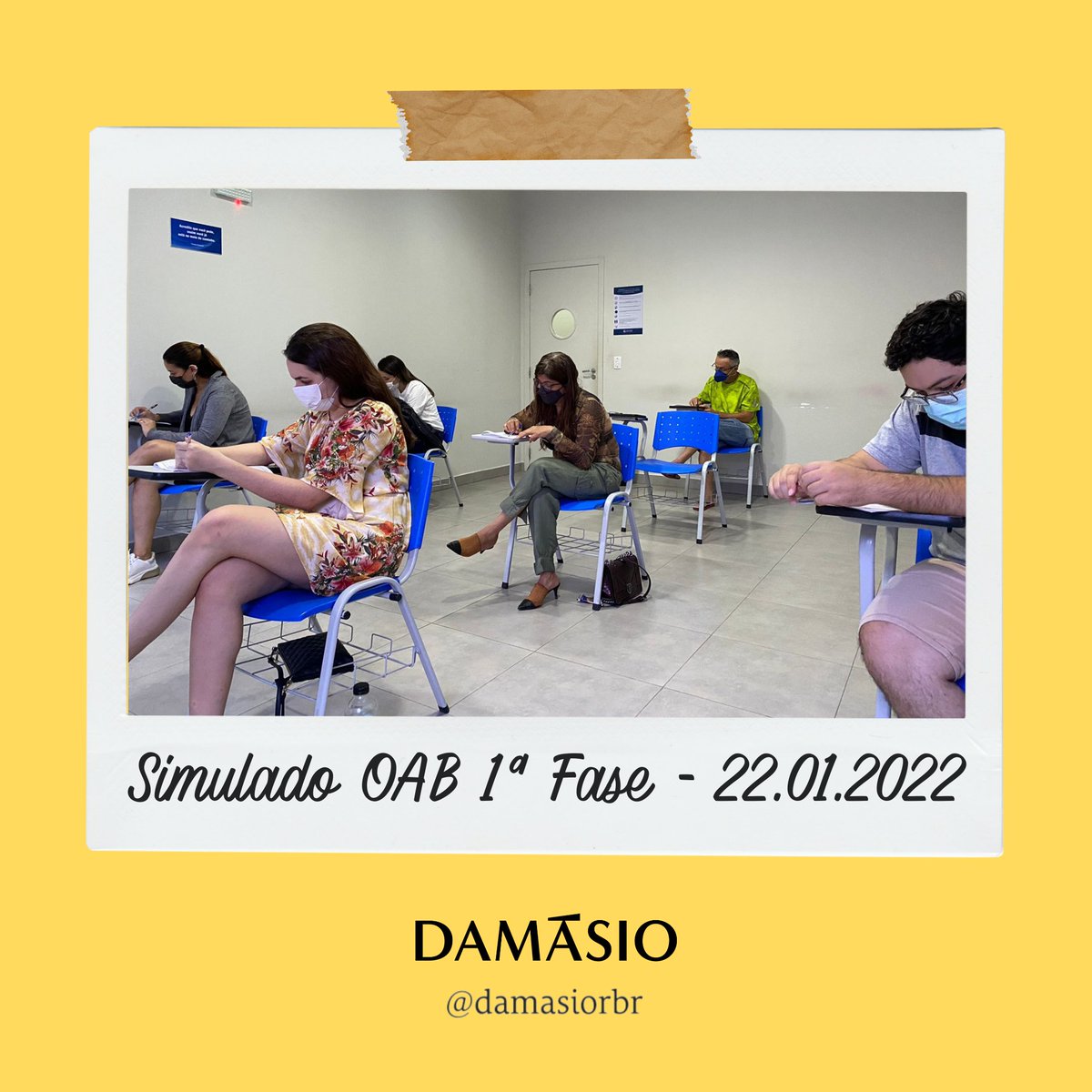 damasiorbr's tweet photo. Hoje tivemos nosso primeiro simulado OAB do ano! 👏📚✅

Presencial e sob todos os cuidados necessários para sua segurança. Conte conosco na sua jornada!

#damasiorbr #direito #oabacre #simuladooab #oab1fase https://t.co/5P45EZvE1L