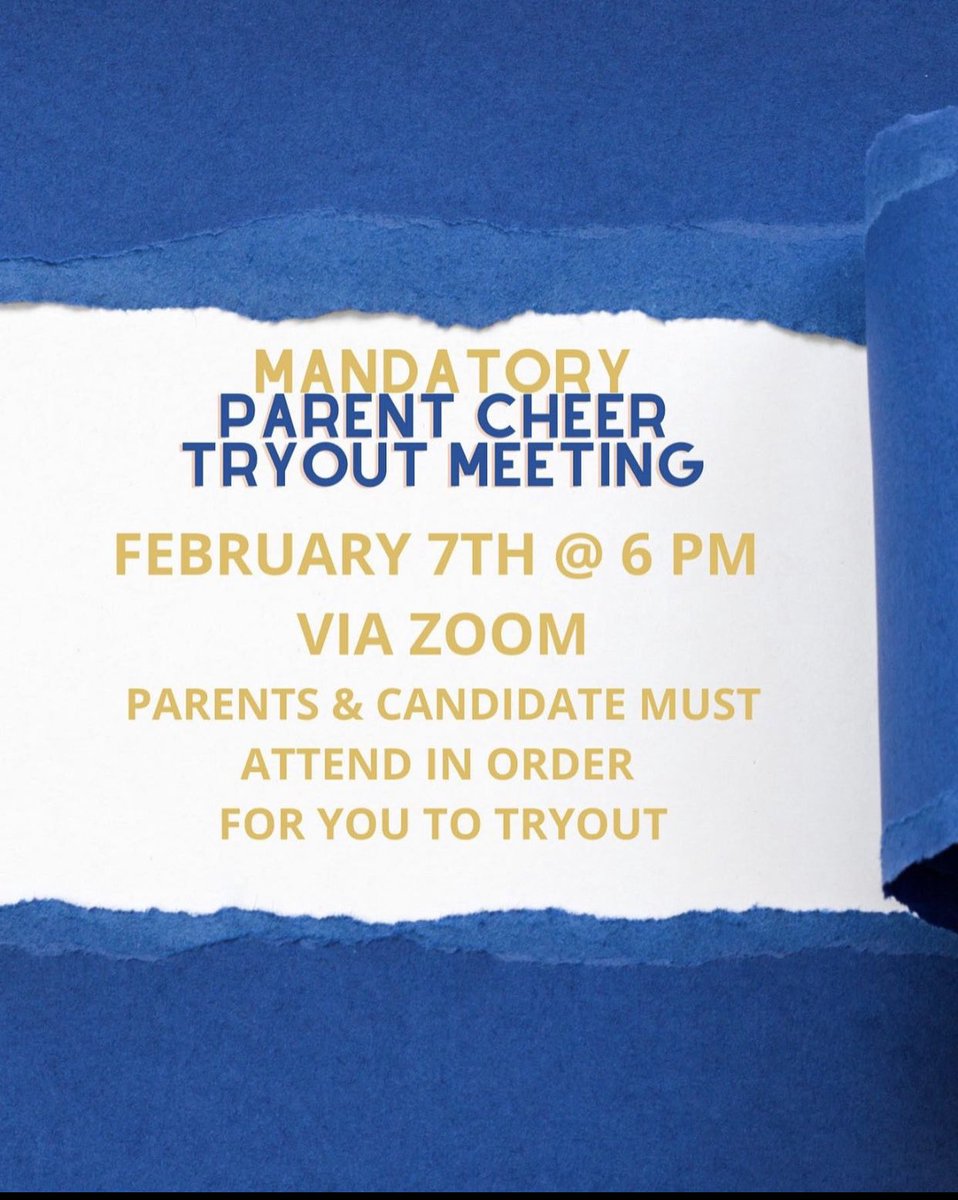 MANDATORY TRYOUT MEETING