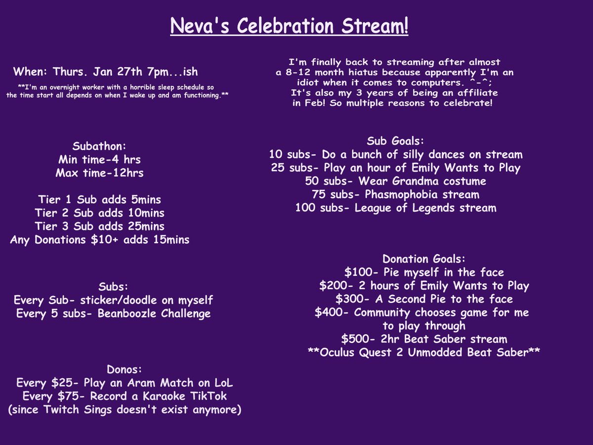 What's this? A Celebration stream coming up next week? Whoo!
Additional info in comments.