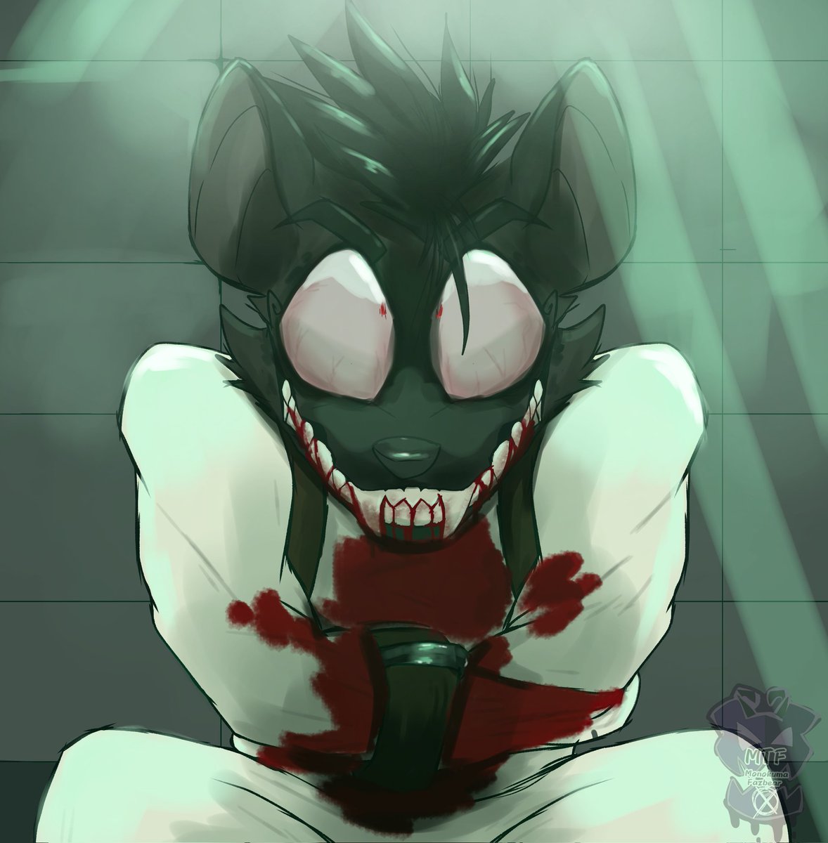 MonokumaTeddy's tweet photo. With Blood~ ☠️ https://t.co/StvCnR7YcV