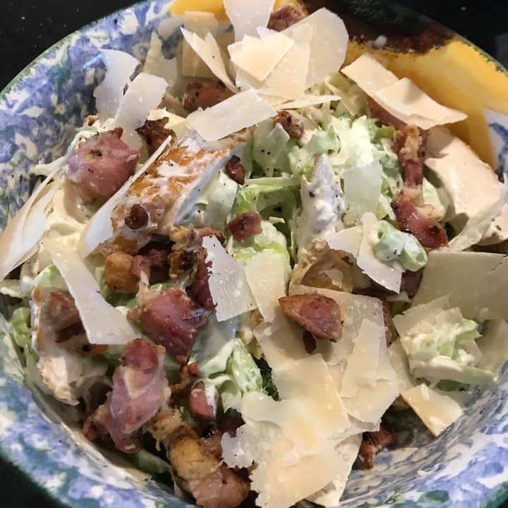OxfordPig's tweet photo. Keeping, raising and growing your own pork is rewarding as @TheOldBarns knows only too well. Caesar salad with home cured, home smoked maple #OSBPork pancetta
#OSBPork #OSBPigGroup #ExploreOSBPork #OSBRareBreedPork on FB #PorkforButchers #BiteintoBritish #PutOSBPorkonYourFork https://t.co/Bk2iCNmoH3