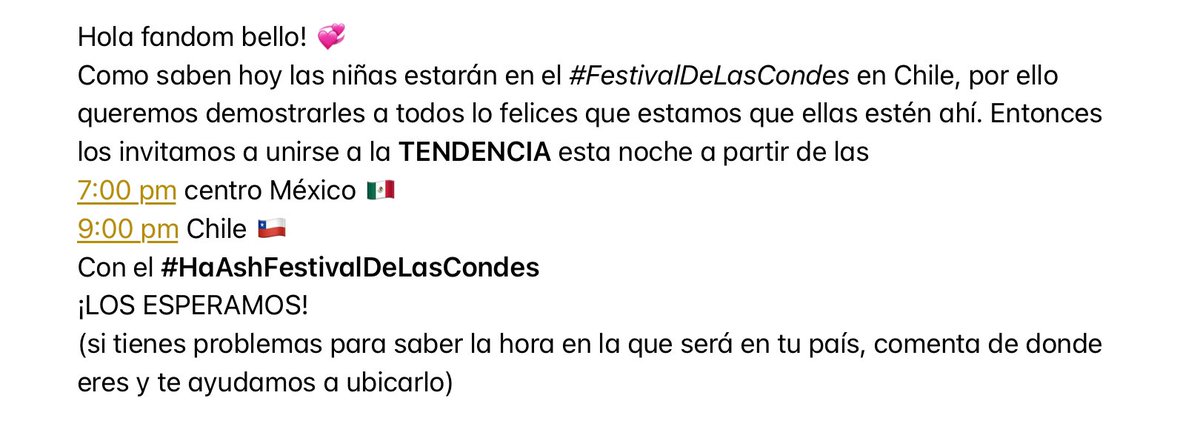 ForHaAsh's tweet photo. UNANSE! 💘
#HaAshFestivalDeLasCondes https://t.co/yWSRFNEBtu