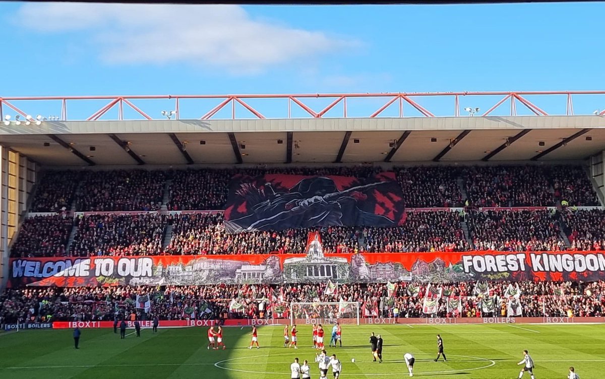Awaydays23's tweet photo. Nottingham Forest at home to Derby County today #NFFC https://t.co/hvxUK1b3L4
