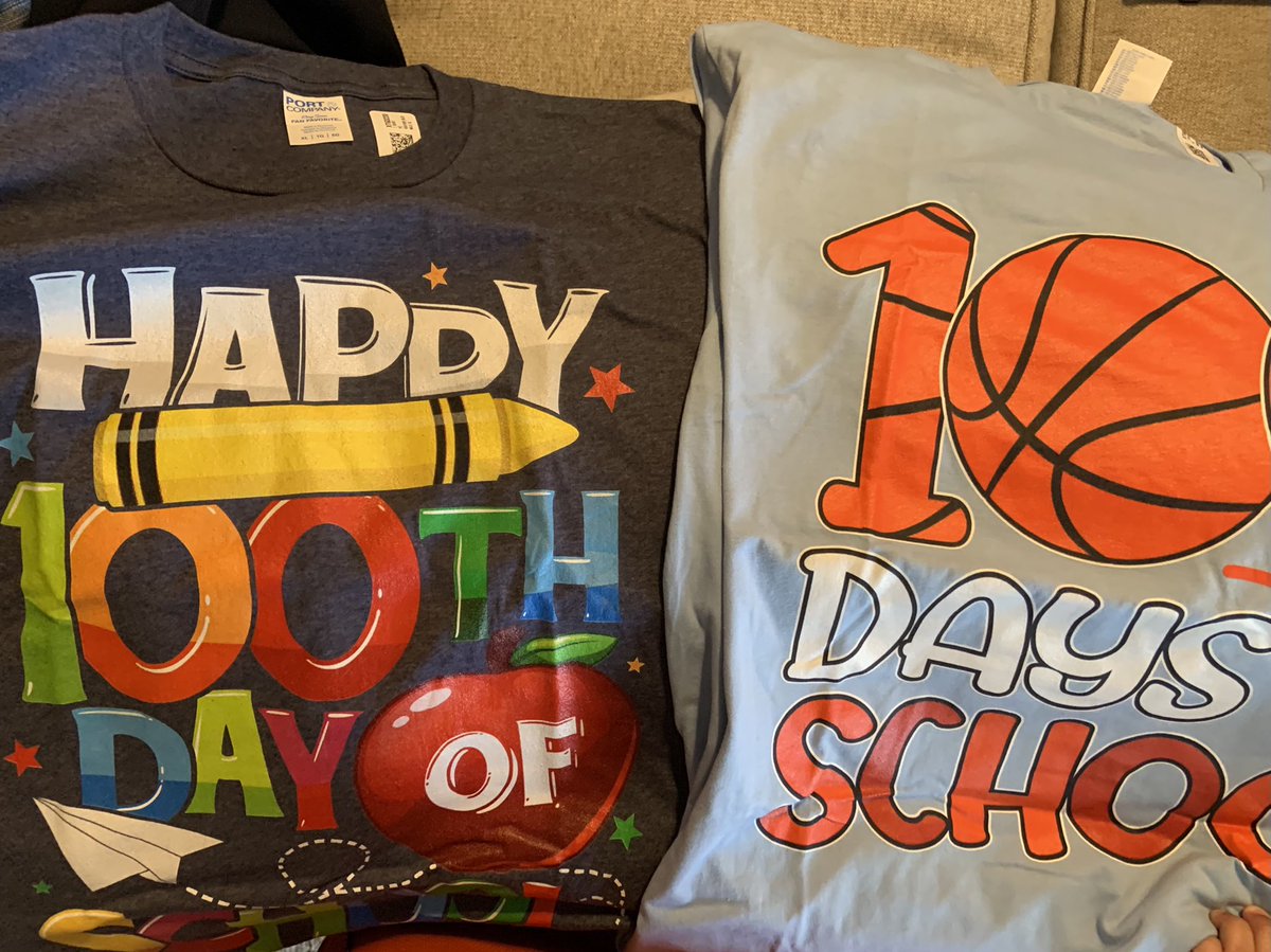 ADNspire's tweet photo. Tell me you’re excited about 100th day of school without telling me!
Purchased two shirts🥳😎… trying to decide which pair matches the #CoolGreys 🙃#Retro11s #Fan https://t.co/78vsxWJ8Gx
