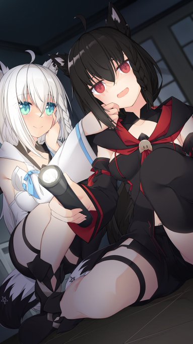 ( ・∀・)σ)▭・`)
#絵フブキ   #白上フブキ #黒上フブキ 