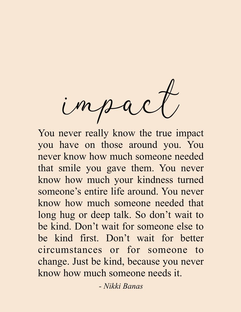 Sometimes someone comes into your life and makes an impact!