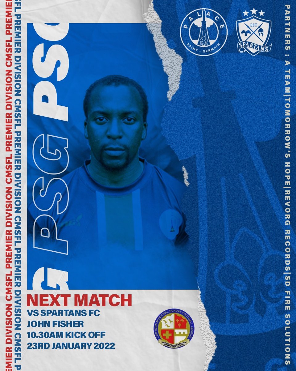 palacestgermain's tweet photo. Tomorrow we face @UpTheSpartans in the league.
Looking forward to the game against a tough tough opponent πͺβ½οΈ
@sdfiresolutions @RevorgRecords @SugarDesignz @DEYOA22
π
°οΈteam
#TomorrowsHope
#RIPObi https://t.co/boAKPRZrwy