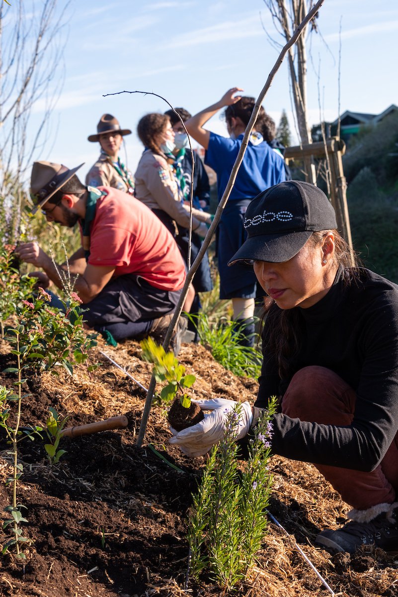greenlisboa2020's tweet photo. Vale da Montanha is greener 🌳

This weekend the city's first Rapid Forest started to sprout. A biodiverse, native mini-forest capable of absorbing 265% more carbon than traditional reforestation methods 🌱
@LifeLungsLisboa @CamaraLisboa https://t.co/xFZCh2acgF
