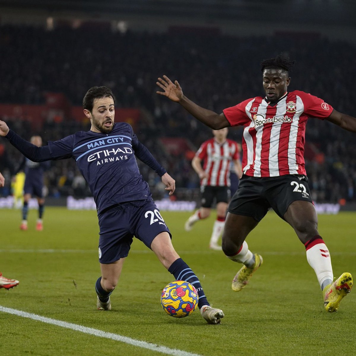 📊 Mohammed Salisu’s game against Manchester City:

100% tackles won 
14 clearances 
4 ball recoveries 
4 interceptions 
3 blocks 
4 interceptions 
9 duels won
0 times dribbled past
0 fouls committed

Another monster performance 🦂

#saintsfc