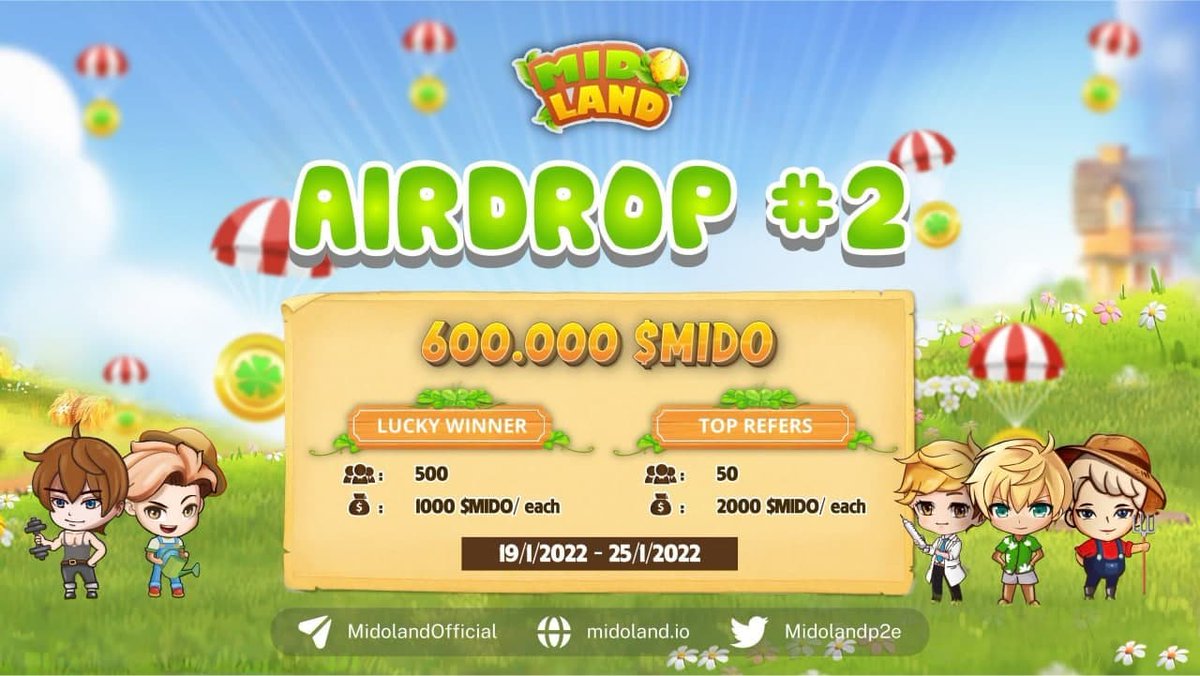 Midoland (@midolandp2e) on Twitter photo ๐ฅ๐ฅ ๐ข๐ก๐๐ฌ ๐ฏ ๐๐๐ฌ ๐๐๐๐ง ๐ง๐ข ๐๐ข๐๐ก ๐ ๐๐๐ข๐๐๐ก๐ ๐ฎ๐ป๐ฑ ๐๐๐ฅ๐๐ฅ๐ข๐ฃ ๐ฅ๐ฅ๐ฅ
๐ฅ Within some days of our second Airdrop event, we received over 1.000.000 registrations
๐ And ONLY 3 DAY LEFT for you to join ๐๐๐ฅ๐๐ฅ๐ข๐ฃ ๐ฎ๐ป๐ฑ
๐Click: gleam.io/WAsHQ/midolandโฆ ๐ฅ๐ฅ ๐ข๐ก๐๐ฌ ๐ฏ ๐๐๐ฌ ๐๐๐๐ง ๐ง๐ข ๐๐ข๐๐ก ๐ ๐๐๐ข๐๐๐ก๐ ๐ฎ๐ป๐ฑ ๐๐๐ฅ๐๐ฅ๐ข๐ฃ ๐ฅ๐ฅ๐ฅ
๐ฅ Within some days of our second Airdrop event, we received over 1.000.000 registrations
๐ And ONLY 3 DAY LEFT for you to join ๐๐๐ฅ๐๐ฅ๐ข๐ฃ ๐ฎ๐ป๐ฑ
๐Click: gleam.io/WAsHQ/midolandโฆ