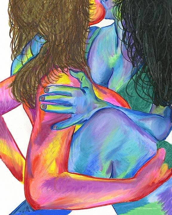 DurdenHolly's tweet photo. from my #etsy shop: Abstract erotic art, embrace, wlw, Giclee print, colored pencil, sapphic #lgbtqpride https://t.co/unt4GfGw4w https://t.co/Pc6MlhZniI