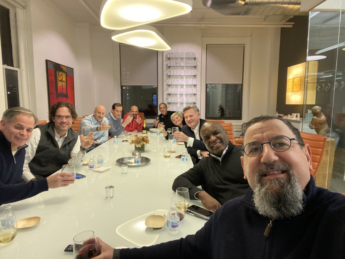 Celebrating ⁦<a href="/thedurham/">thedurham</a>⁩ with friends. ⁦<a href="/tkawaja/">Terence Kawaja</a>⁩ ⁦<a href="/mjbarash/">matt barash</a>⁩ ⁦<a href="/KirkMcD_/">Kirk McDonald</a>⁩ ⁦<a href="/davemorgannyc/">Dave Morgan</a>⁩ ⁦<a href="/johnruvolo/">John Ruvolo</a>⁩ ⁦<a href="/MarcJGoldberg/">Marc Goldberg</a>⁩ ⁦<a href="/tomdeierlein/">tomdeierlein</a>⁩ ⁦<a href="/eporres/">Eric Porres</a>⁩ ⁦<a href="/spalmermarshall/">SPM</a>⁩ ⁦<a href="/jhlava/">Jeremy Hlavacek</a>⁩ ⁦@loreac⁩ #durham Love &amp; peace