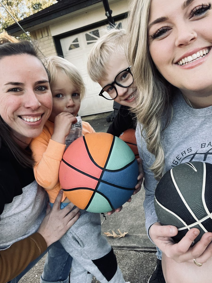 All three of our teams won today, and I promise you I’m the real winner coming home to these three and enjoying driveway basketball on a beautiful day. 🏀💙