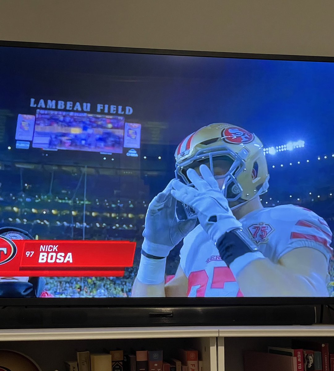 SmithBrendonH's tweet photo. @UniWatch looks like Bosa going with a new helmet tonight. https://t.co/rNP8ilz9da